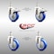 Service Caster 4 Inch 316SS Blue Polyurethane 1/2 Inch Threaded Stem Caster Lock Brake SCC, 2PK SS316TSTTL20S414-PPUBBLUE-121315-2S2 - alternate 3